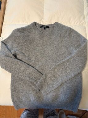 Quince cashmere Light Heather Gray Crewneck Sweater